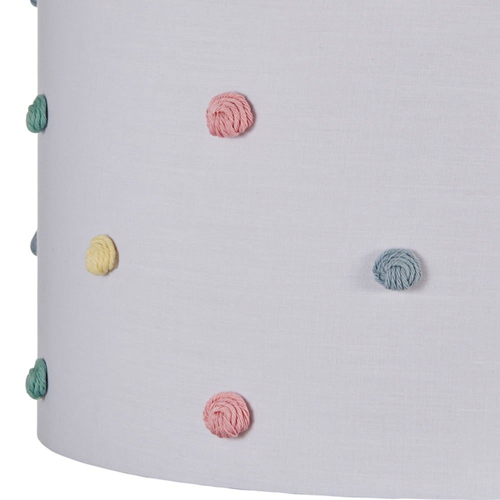 Glow Easyfit White Pom Pom Lamp Shade Image 4