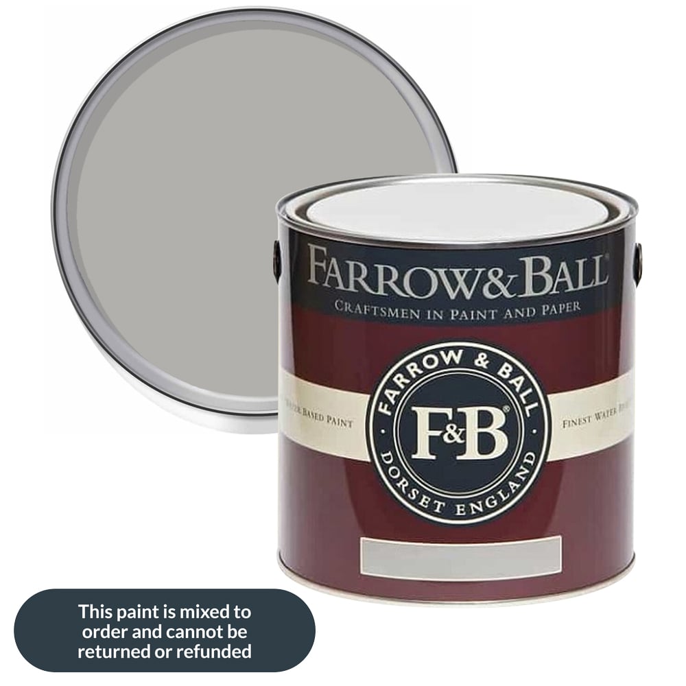 Farrow & Ball Modern Eggshell Lamp Room Gray Satin Paint 2.5L Image 1