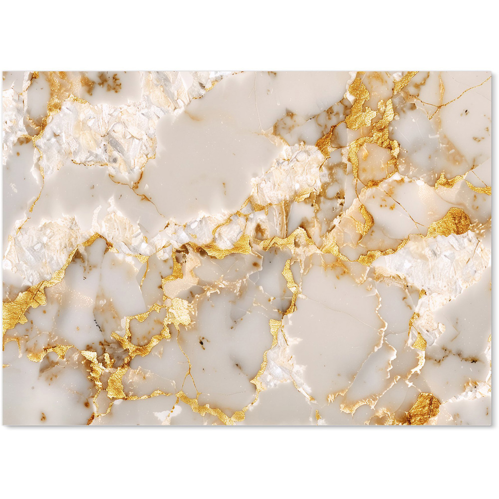 Warren Reed Designer Gold And White Quartz Effect Glass Kitchen Splashback 65 x 90cm Image 2