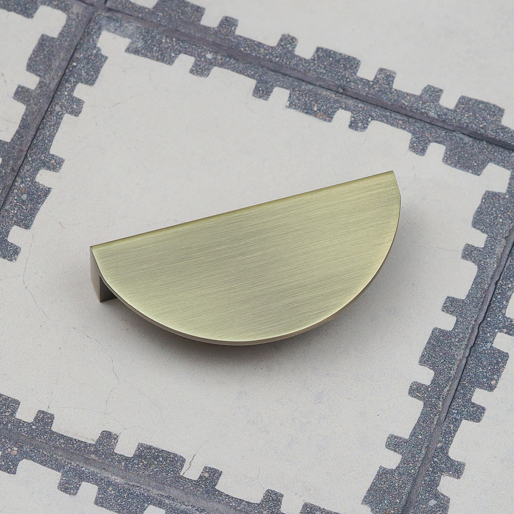 Handle & Home Antique Brass Half Moon Handle 64mm Image 3