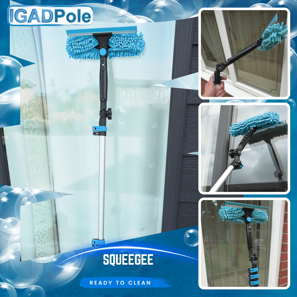 IGAD Pole Extension Pole and Window Squeegee Cleaning Kit 3.6m Image 3