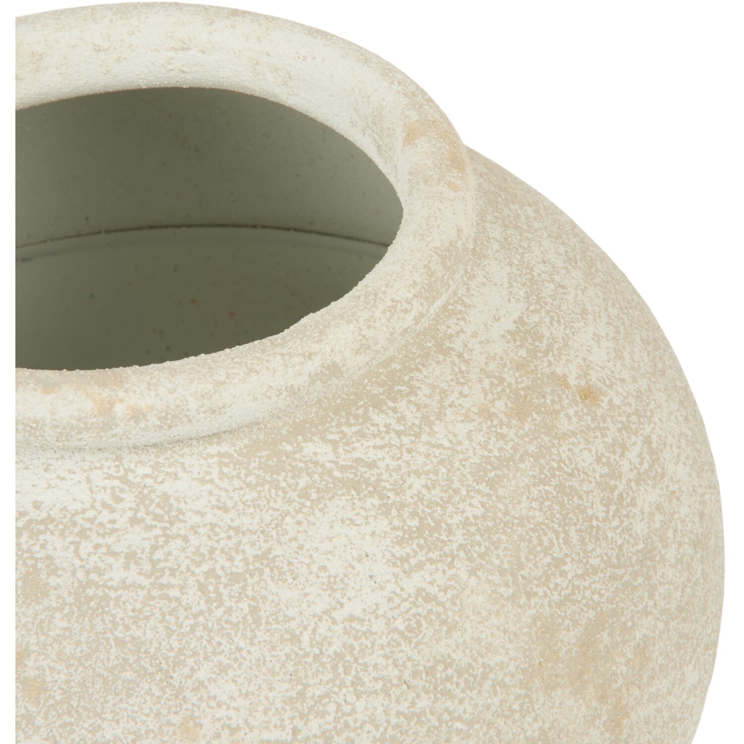 Lottie Rustic Metal Vase Beige Image 3