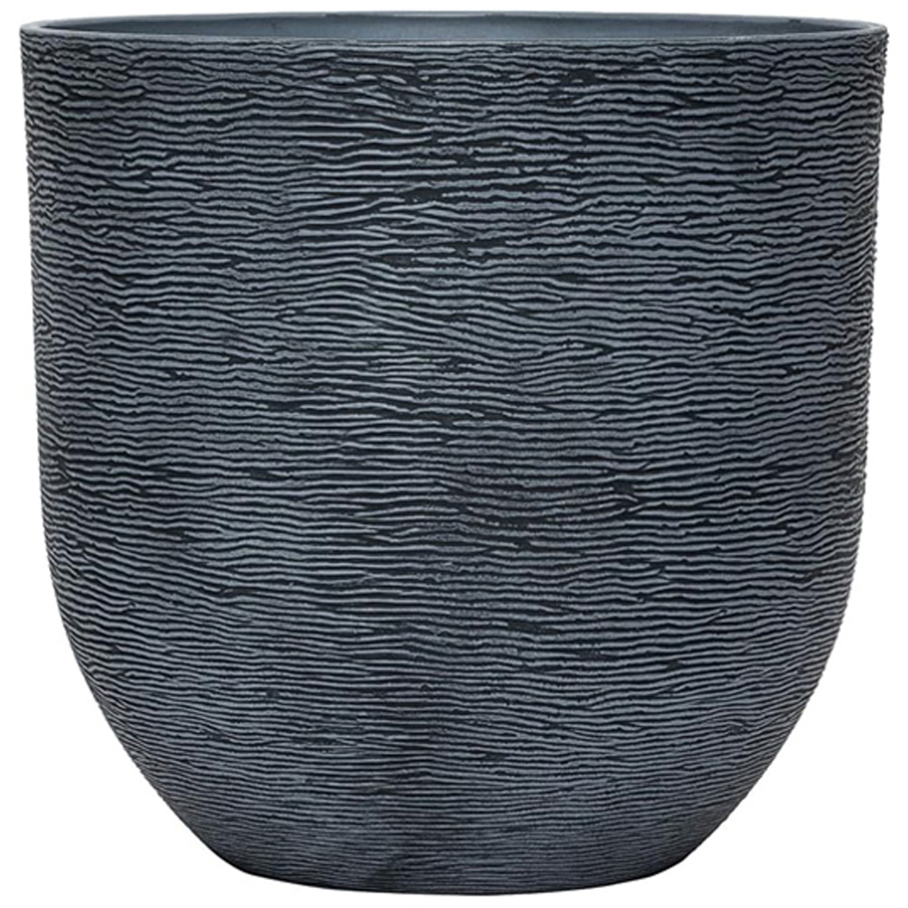 Garden Gear Dark Grey and Ivory Stone Effect Planter 26cm 2 Pack Image 2