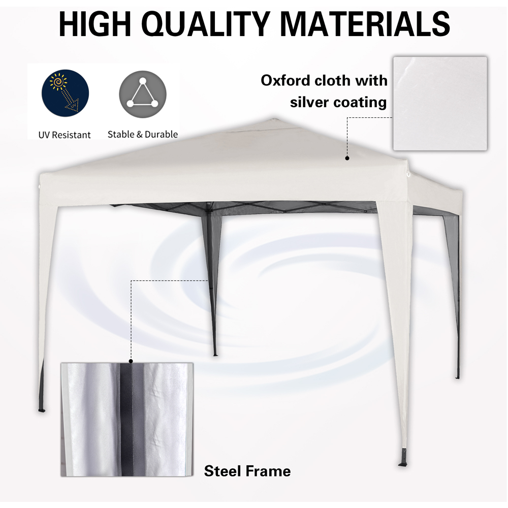 White Pop Up Outdoor Gazebo 3 x 3m Image 8