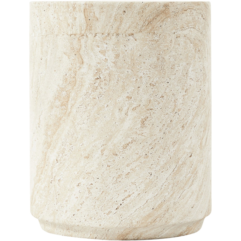 Desser Pisa Travertine Effect Tall Side Table Image 2