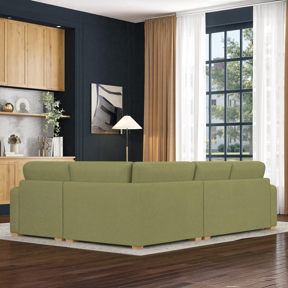 Theadford 3 Seater Venice Olive Fixed Back Right Hand Corner Sofa Image 6