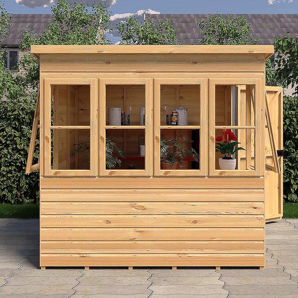 Shire 6 x 6ft Shiplap Style B Sun Pent Shed Image 6