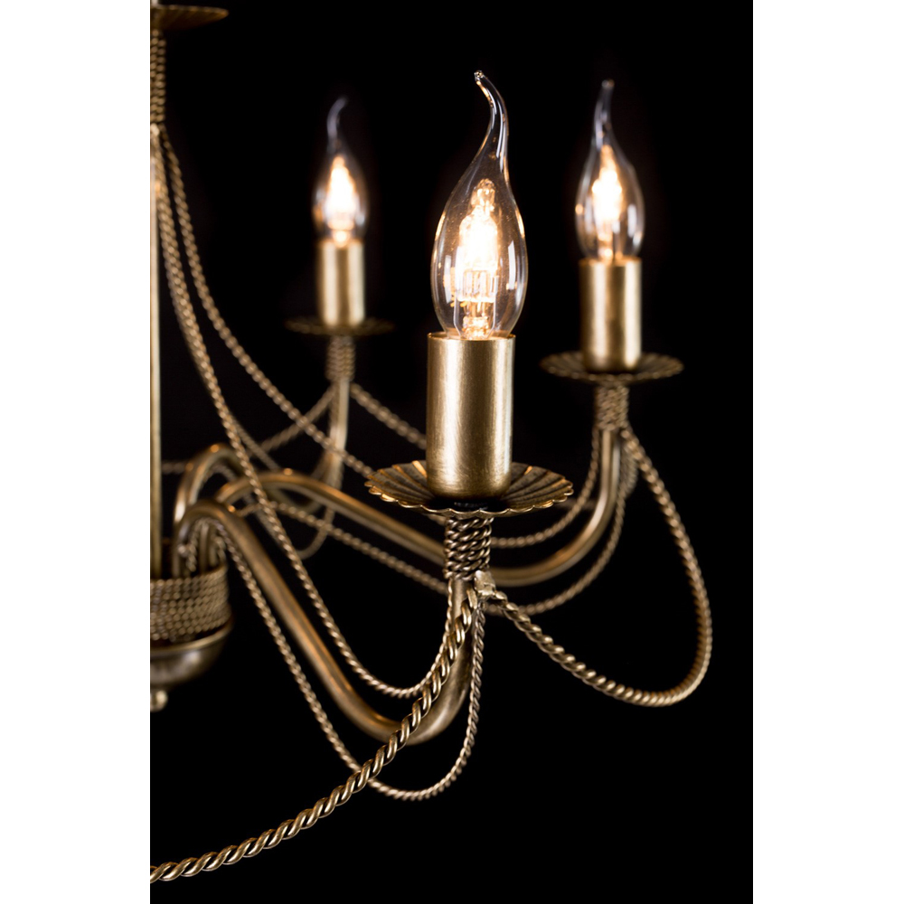 Emibig Tori 6 Light Gold Chandelier E14 Ceiling Pendant Light Image 6