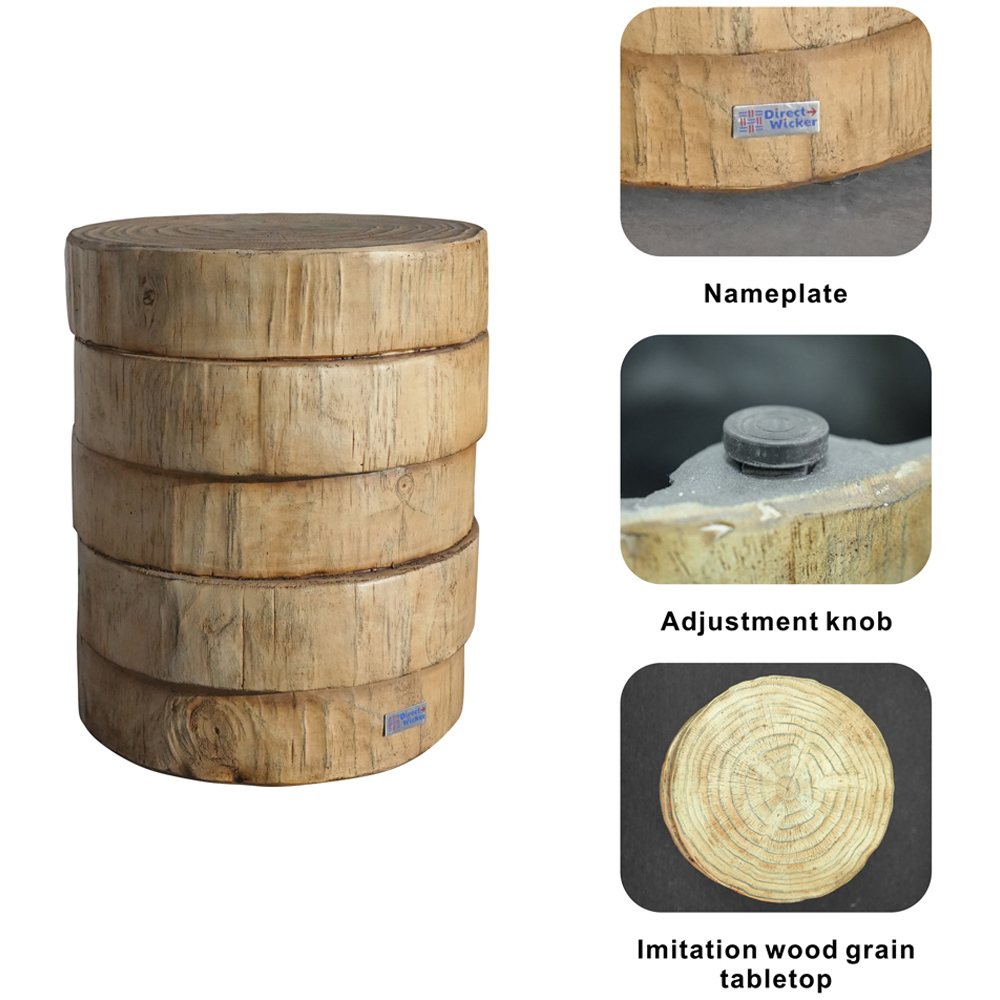 Direct Wicker Wooden Round Side Table Image 5