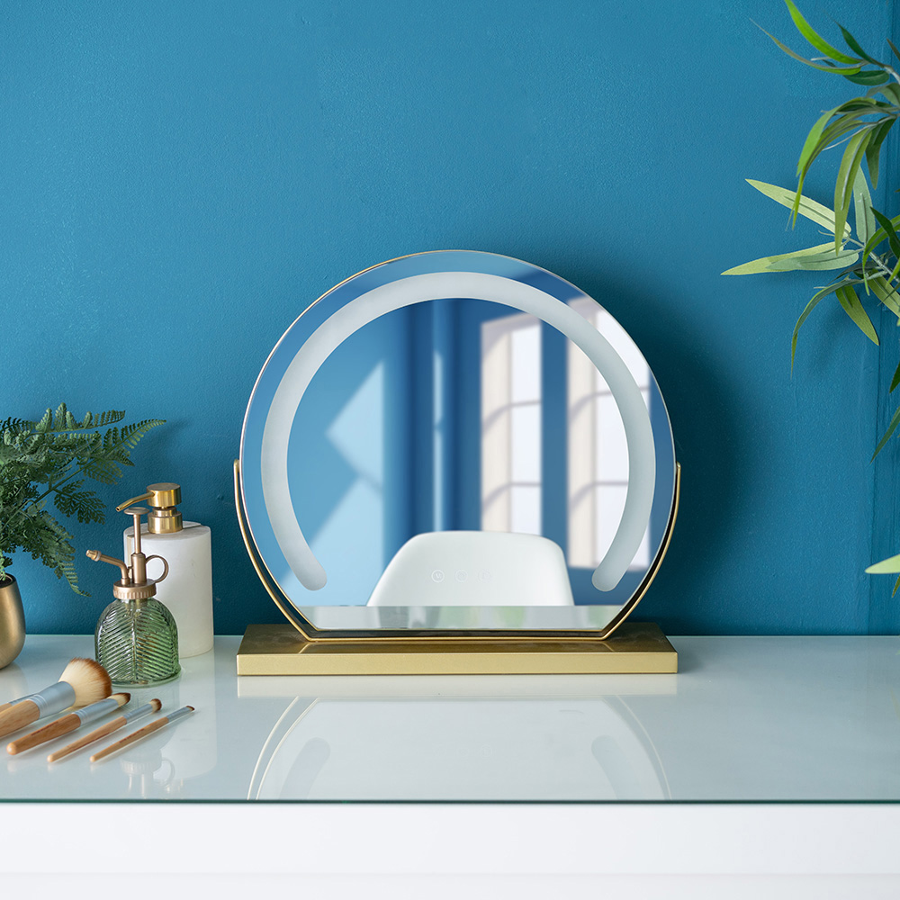 ValueLights Vanity Gold LED Mirror 38 x 41cm Image 6