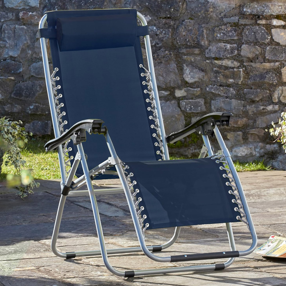 Garden Gear Navy Standard Zero Gravity Chair Image 1