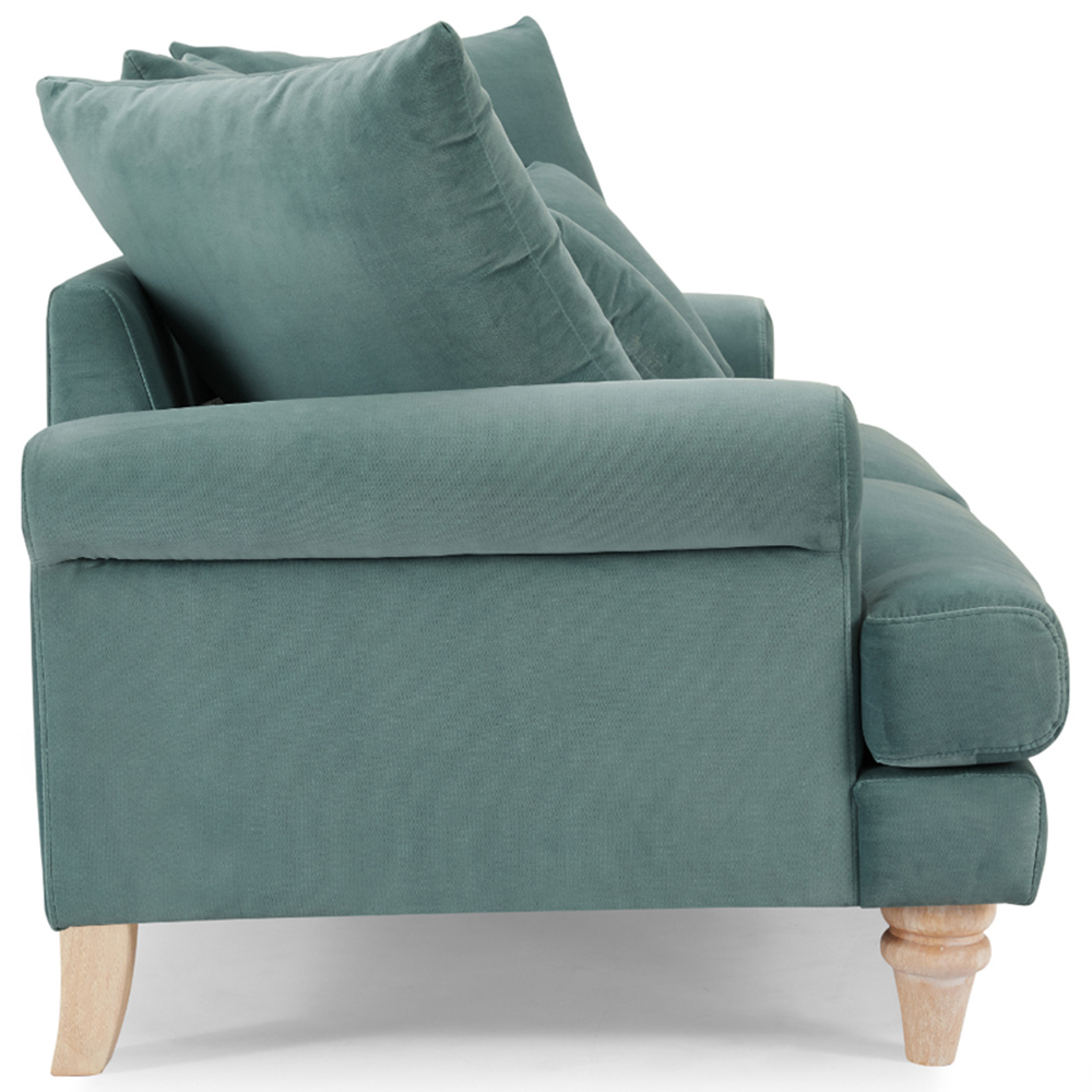 Home Detail Churchill 2 Seater Teal Velvet Sofa Image 4