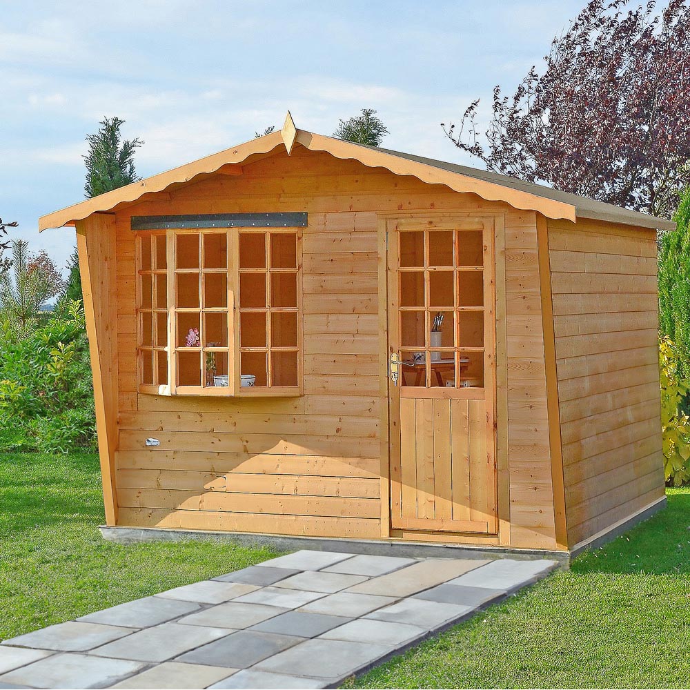 Shire Goodwood 9 x 6ft Shiplap Style C Security Cabin Apex Summerhouse Image 3