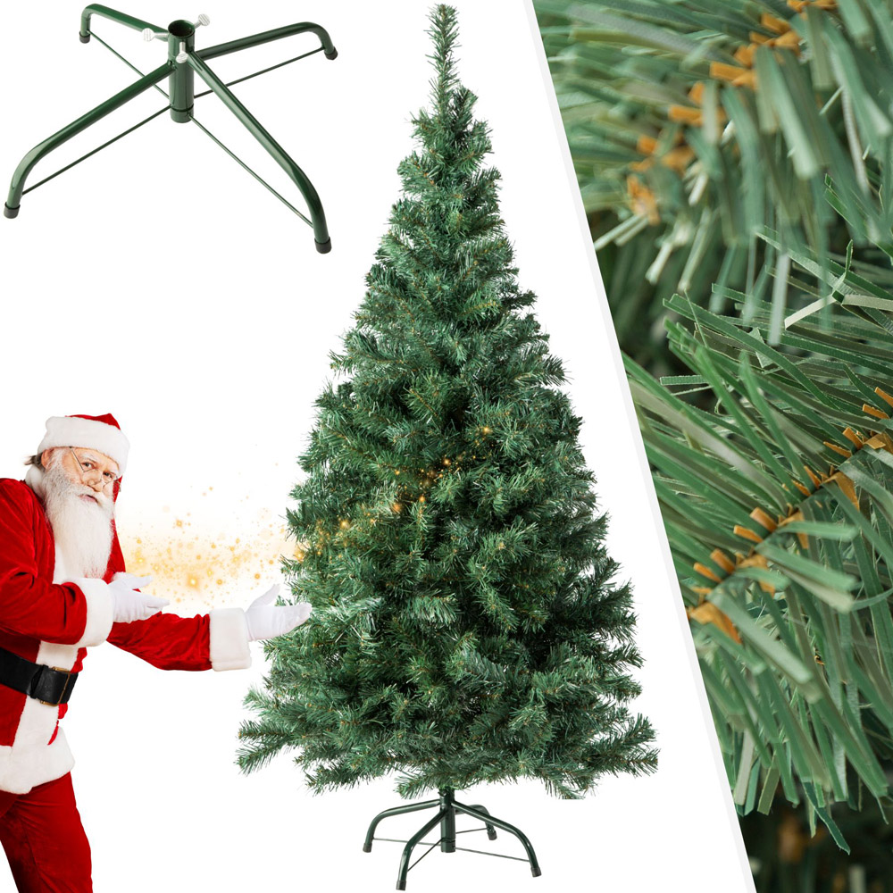 tectake Natural Fir Look Artificial Christmas Tree with Stand 6ft Image 2