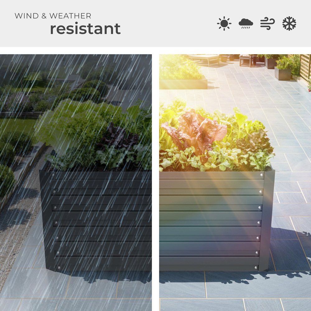 tectake Galvanised Raised Bed 540L Image 8