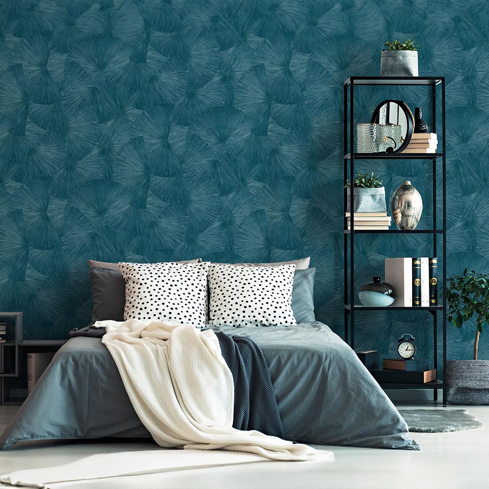 Erismann Striking Designer Japandi Green Vinyl Wallpaper Image 2