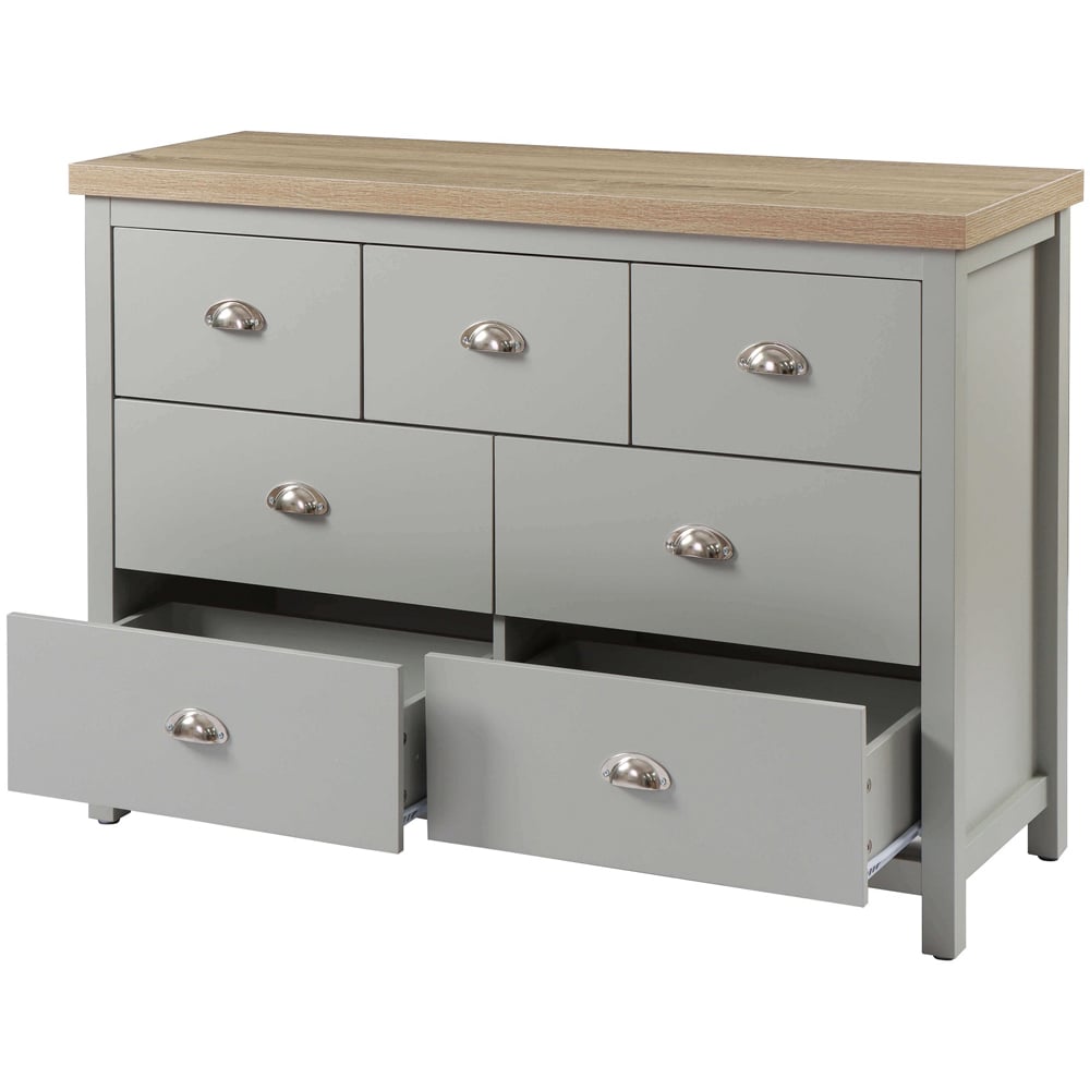 Home Source Avon 7 Drawer Grey Chest of Drawers Image 3