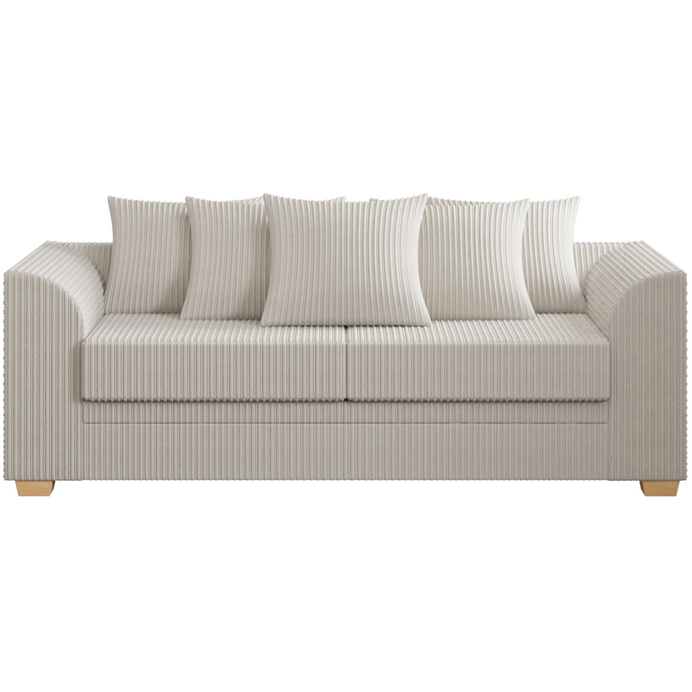 Modo 5 Seater Stone Jumbo Cord Scatter Back Sofa Set Image 2