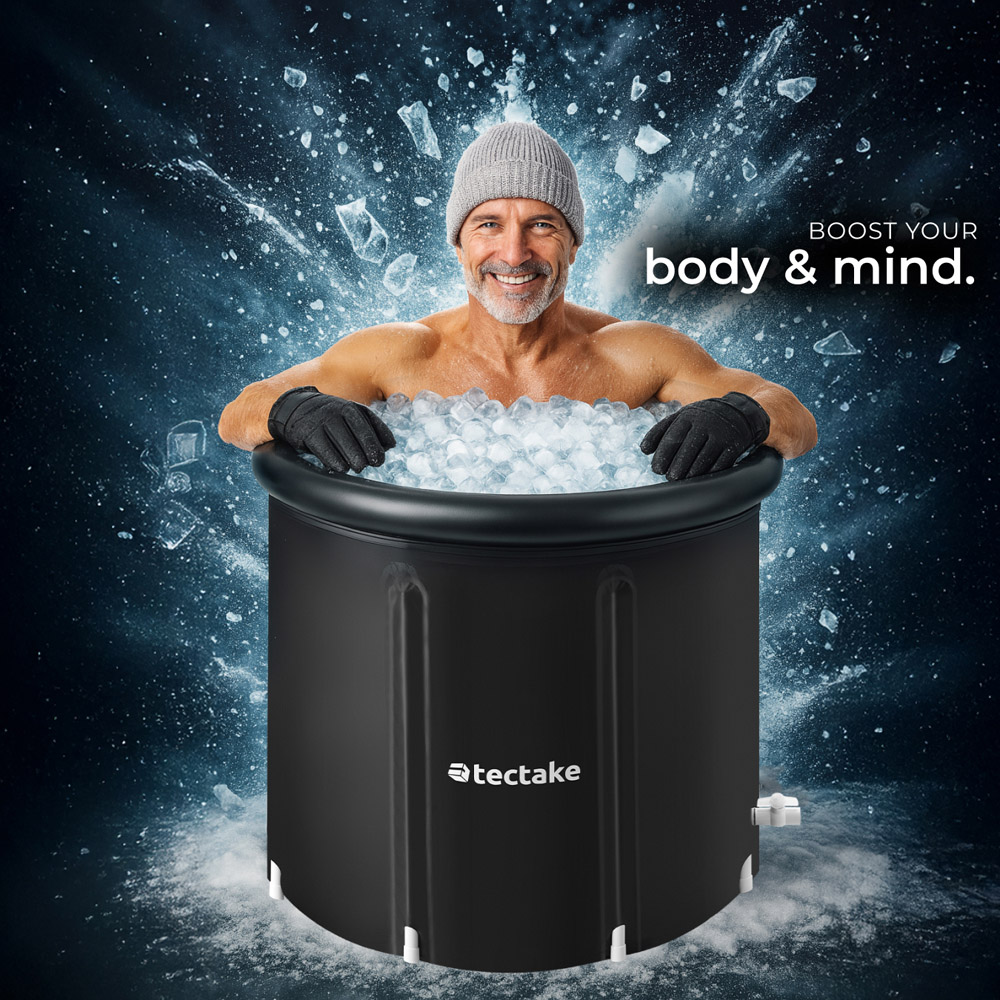 tectake Helsinki Foldable Triple Insulated Portable Ice Bath Barrel with Pump 440L Image 8