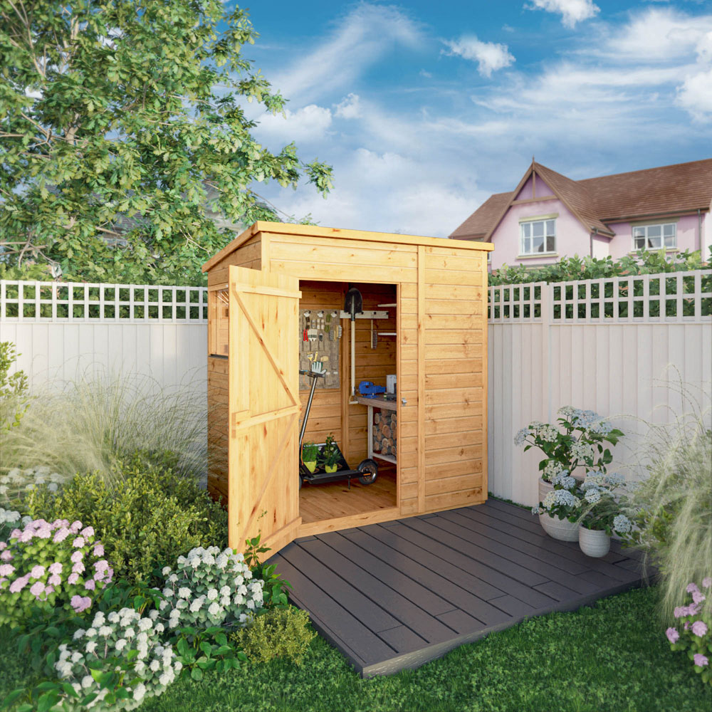Mercia Woodsman 6 x 4ft Shiplap Pent Shed Image 7