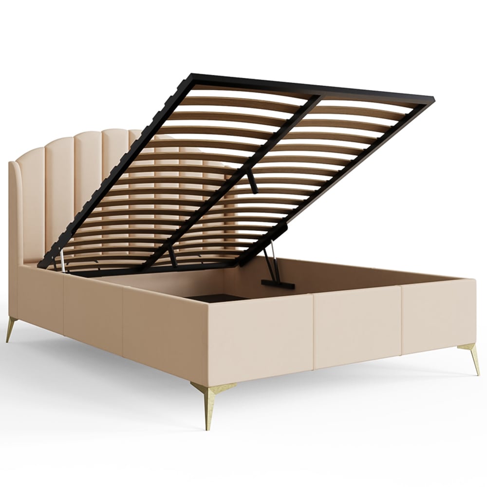 GFW Pettine Double Pink End Lift Ottoman Storage Bed Image 6