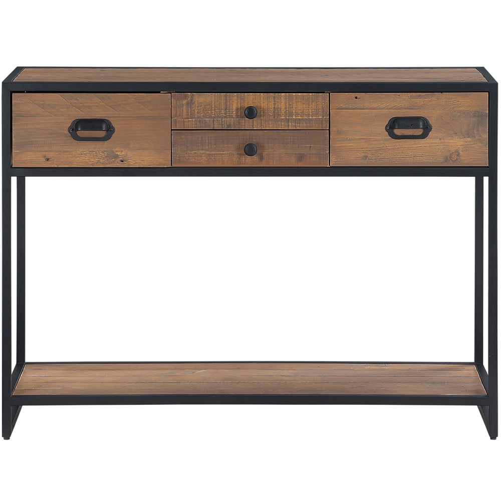 Baumhaus Ooki 4 Drawer Single Shelf Console Table Image 3