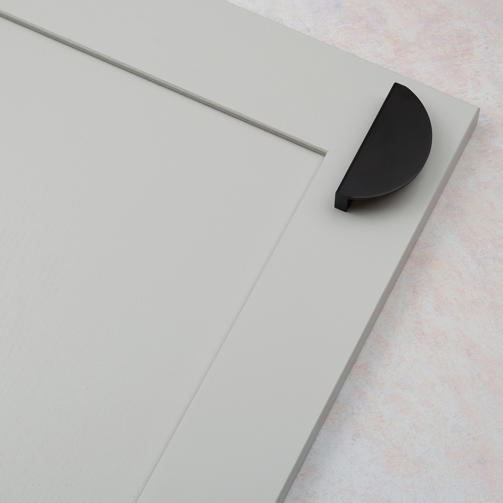 Handle & Home Matt Black Half Moon Handle 64mm Image 5