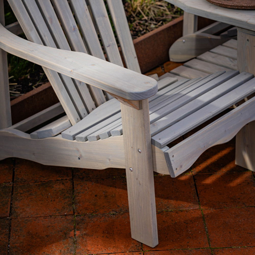 AMATA Ungurs 2 Seater Adirondack Love Seat Grey Image 4