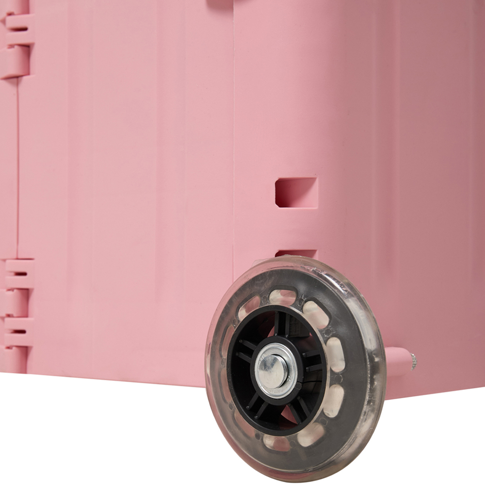 Living and Home 65L Pink Folding Shopping Trolley Image 3