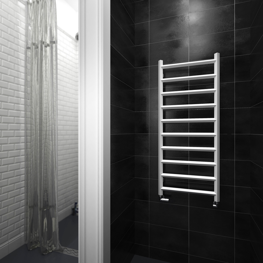Terma Crystal 1364 BTU Soft White Electric Heated Towel Rail 1200 x 500mm Image 5