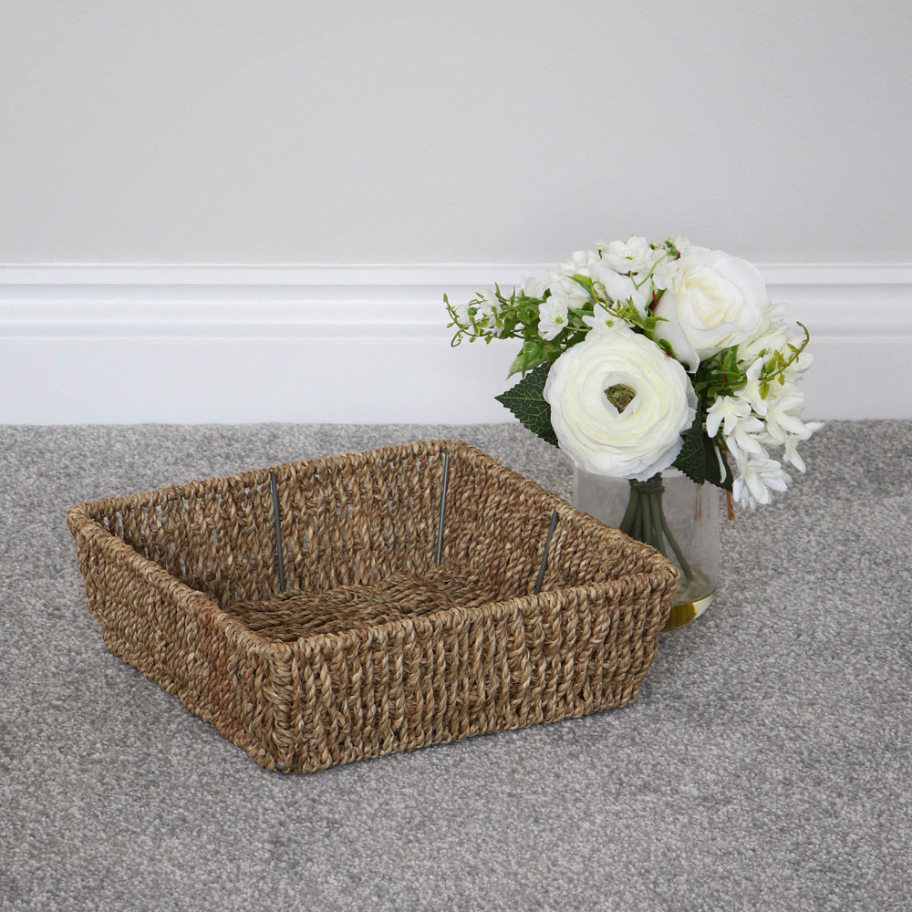 JVL Seagrass Square Storage Tray 2 Pack Image 7