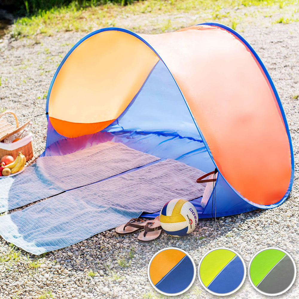 tectake Blue and Yellow Beach Tent Jasmin Image 5