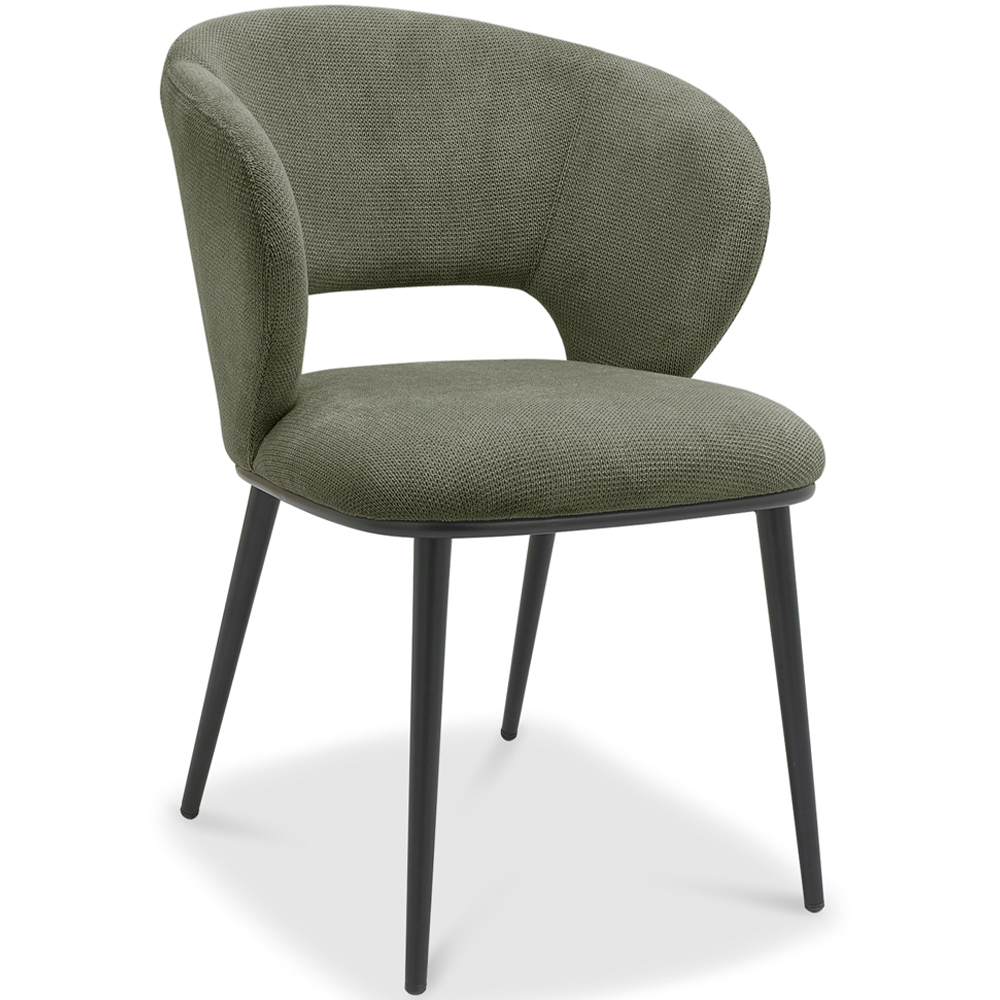 Bentley Designs Luca Set of 2 Ivory Faux Leather Upholstered Dining Chair Image 2