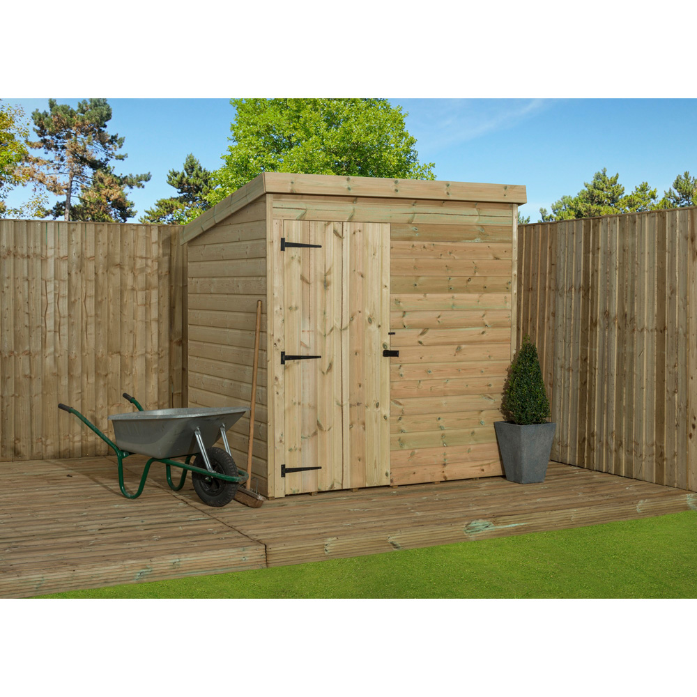 Empire Sheds 1000 6 x 5ft Door Tongue and Groove Pent Garden Shed Image 4