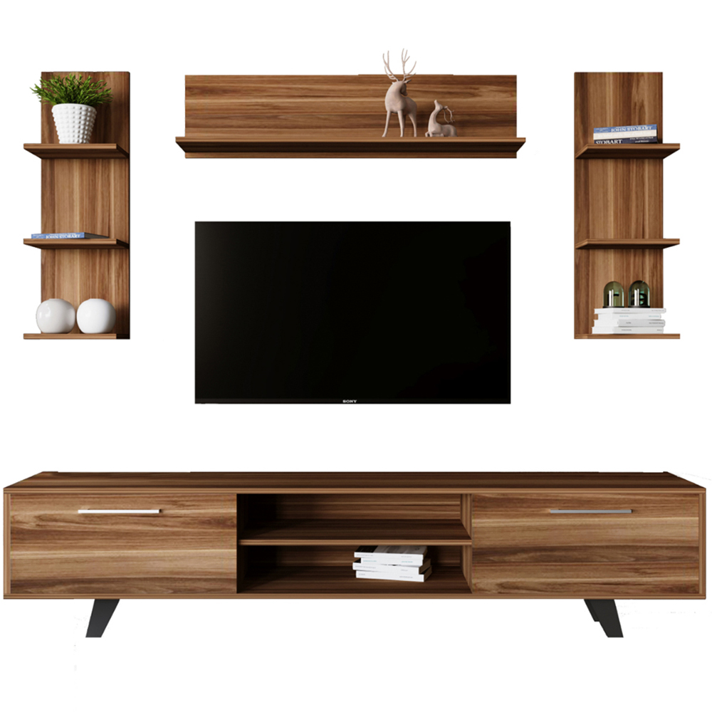 Evu MILANO 2 Doors Walnut TV Cabinet Image 2