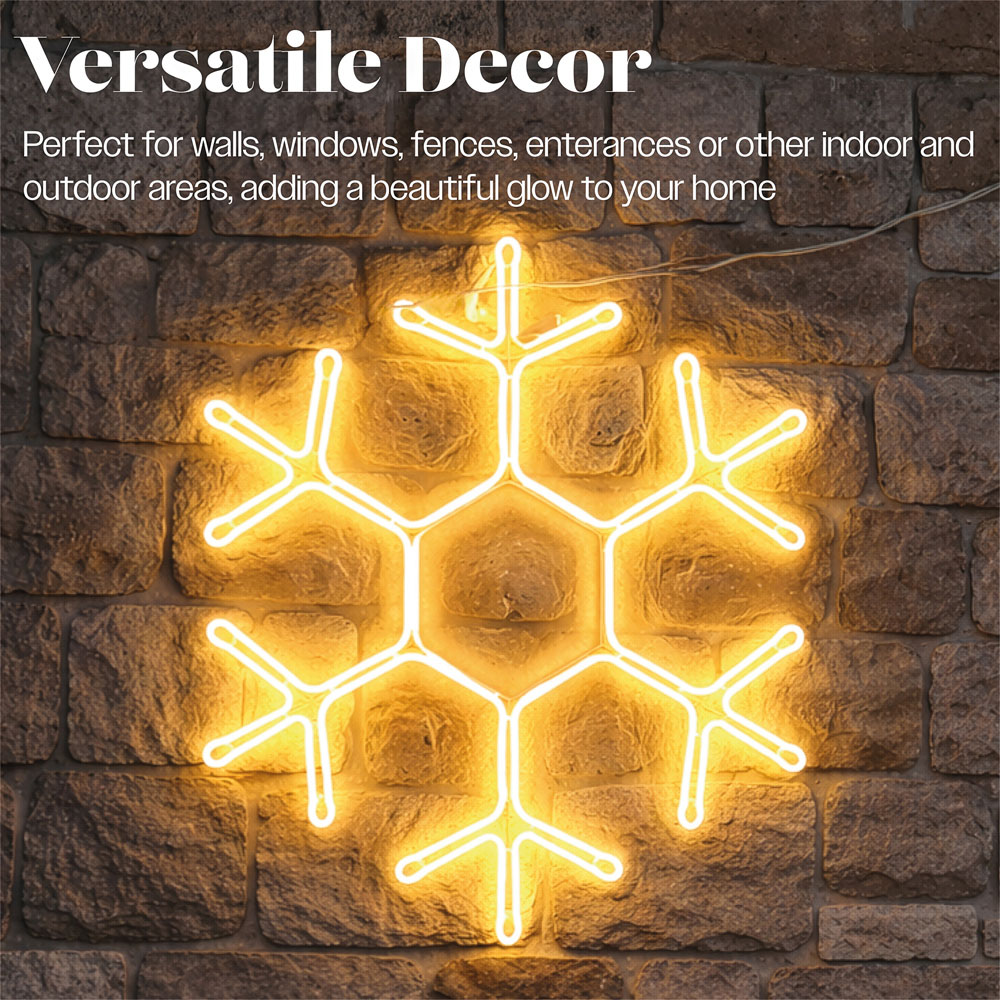 Xmas Haus Warm White SMD LED Neon Snowflake Christmas Decoration 50.5cm Image 5