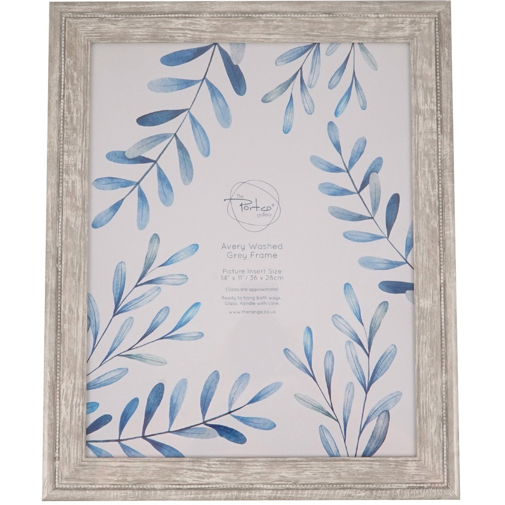 The Port. Co Gallery Avery Washed Grey Photo Frame 14 x 11 inch Image