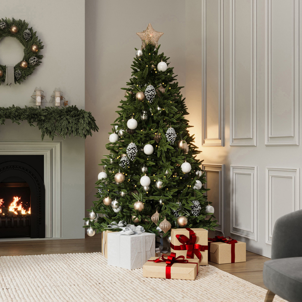Charles Bentley Luxury Hinged Artificial Christmas Tree 7.9ft Image 2