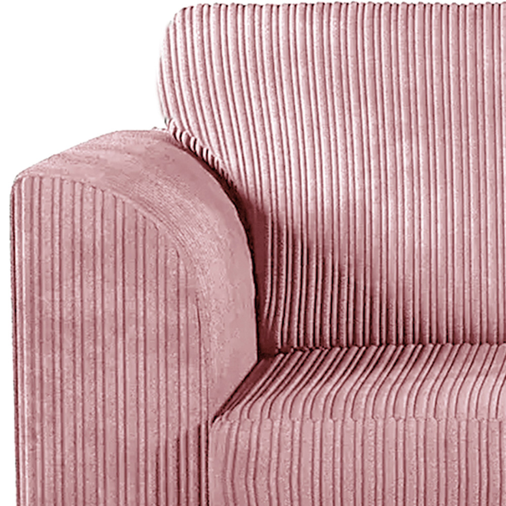 Luxor Single Seater Pink Jumbo Cord Armchair Image 4