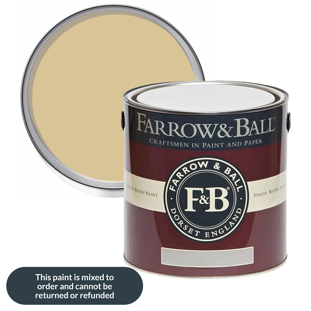 Farrow & Ball Interior Wood and Metal 37 Hay Flat Eggshell Paint 2.5L Image 1