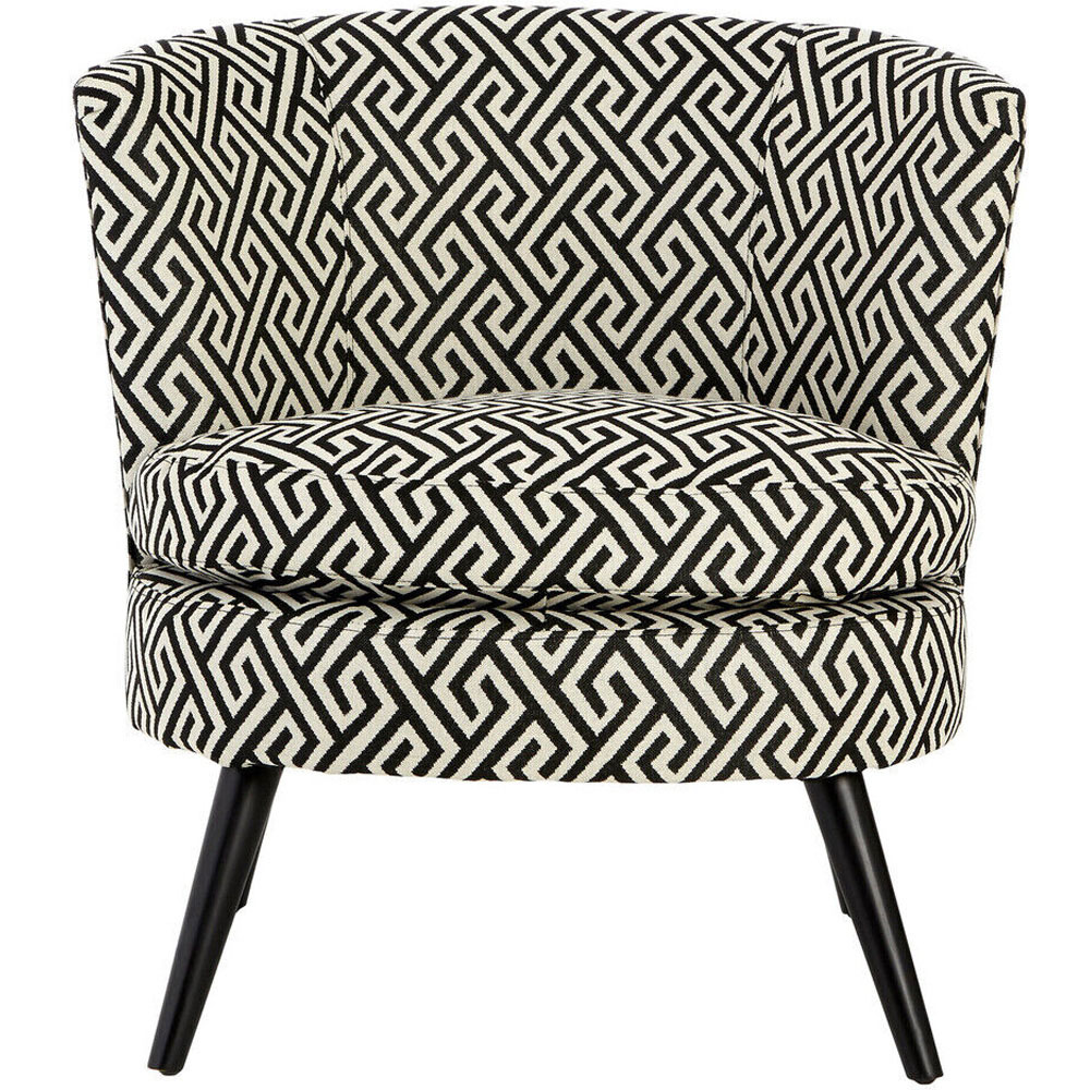 Premier Housewares Regent Park Greek Key Design Round Accent Chair Image 5