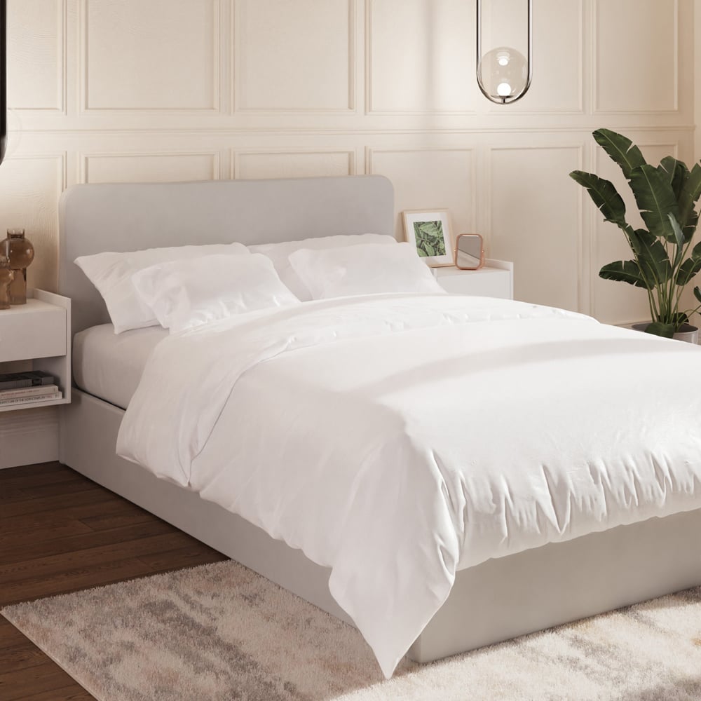 GFW Chiswick Double Soft Grey Ottoman Bed Image 6