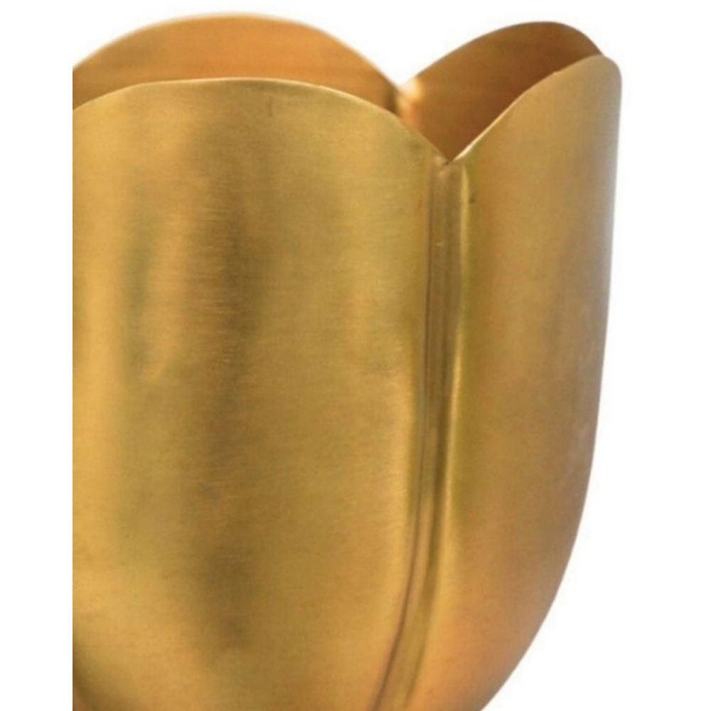 Ivyline Eva Gold Metal Tulip Planter 2 Pack Image 2