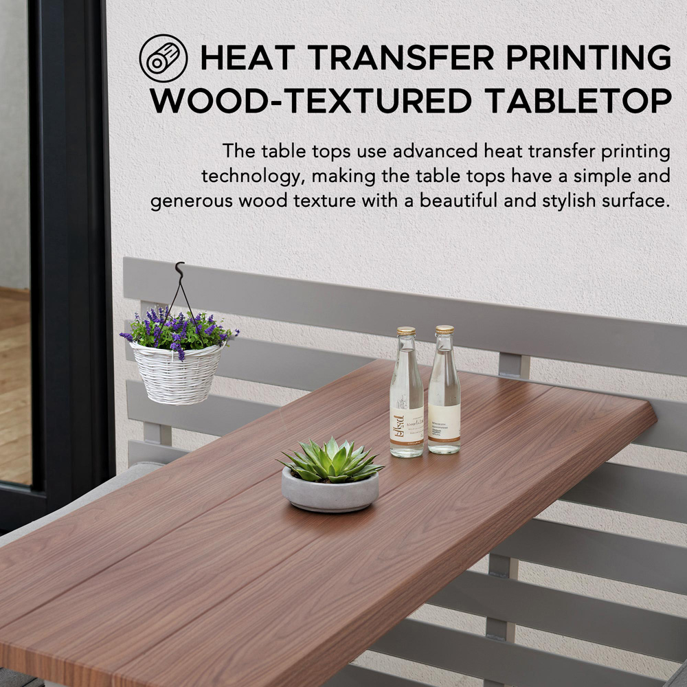 Sunjoy Outdoor Picnic Table and Bench Set Image 7