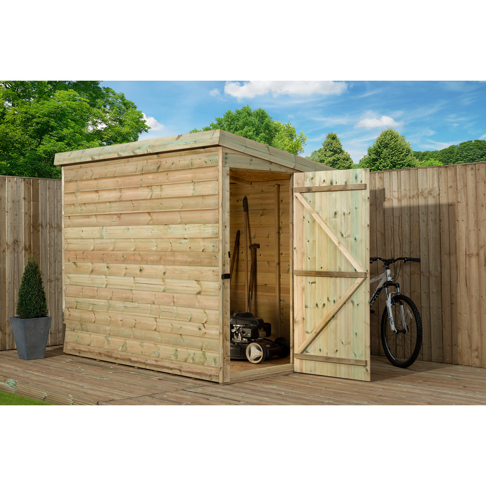 Empire Sheds 2000 6 x 5ft Tongue and Groove Wooden Pent Garden Shed Image 3