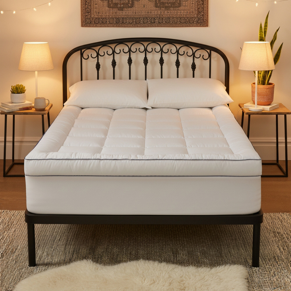 MHG Living Double Quilted Mattress Topper Image 2