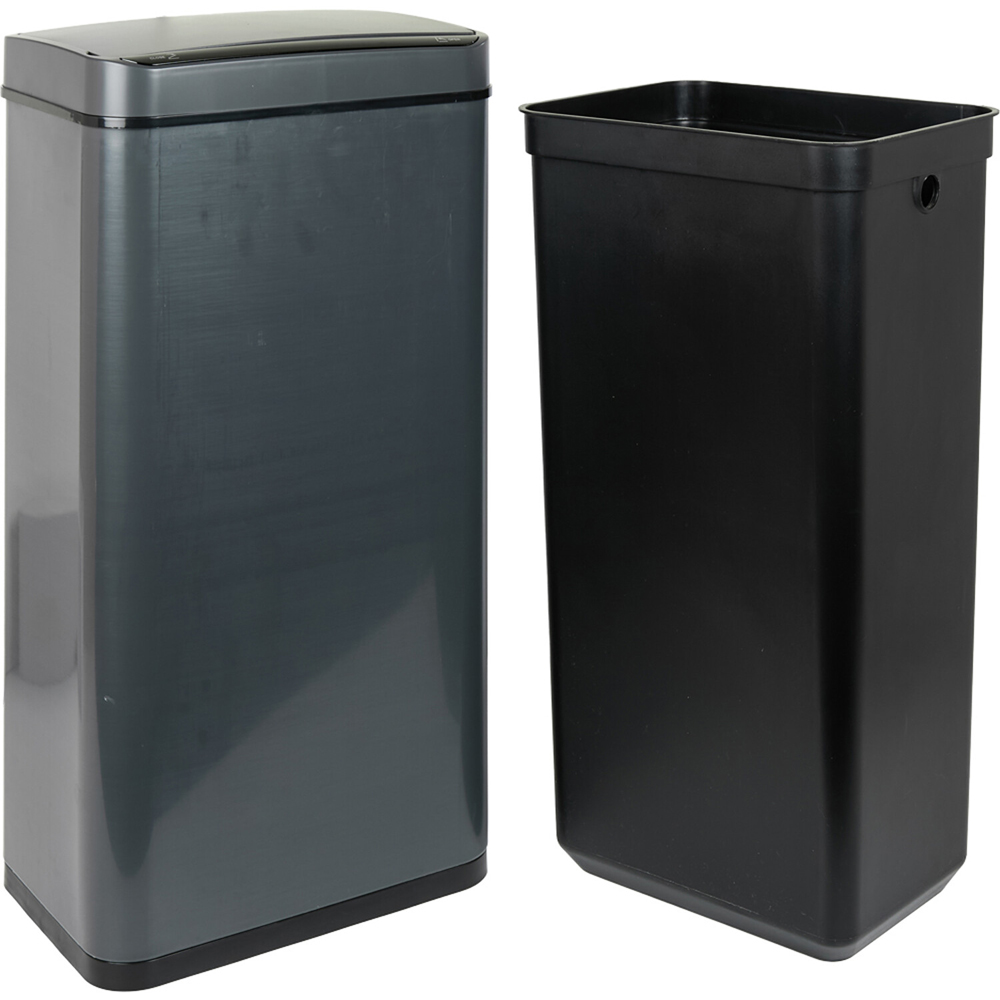 Living Solutions Sensor Bin Dark Grey Image 9