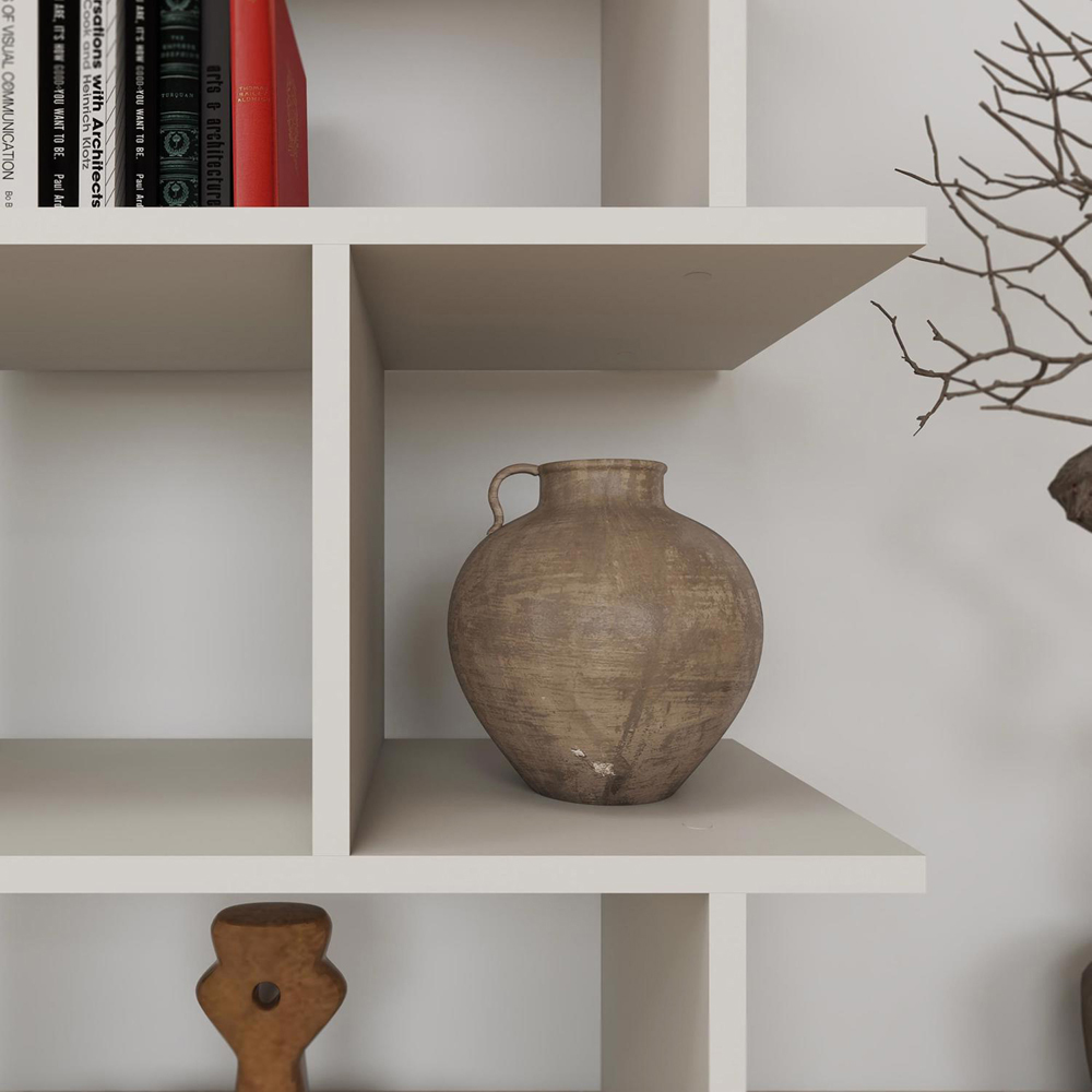 FWStyle Tapi 5 Tier Sandstone Bookcase Image 6