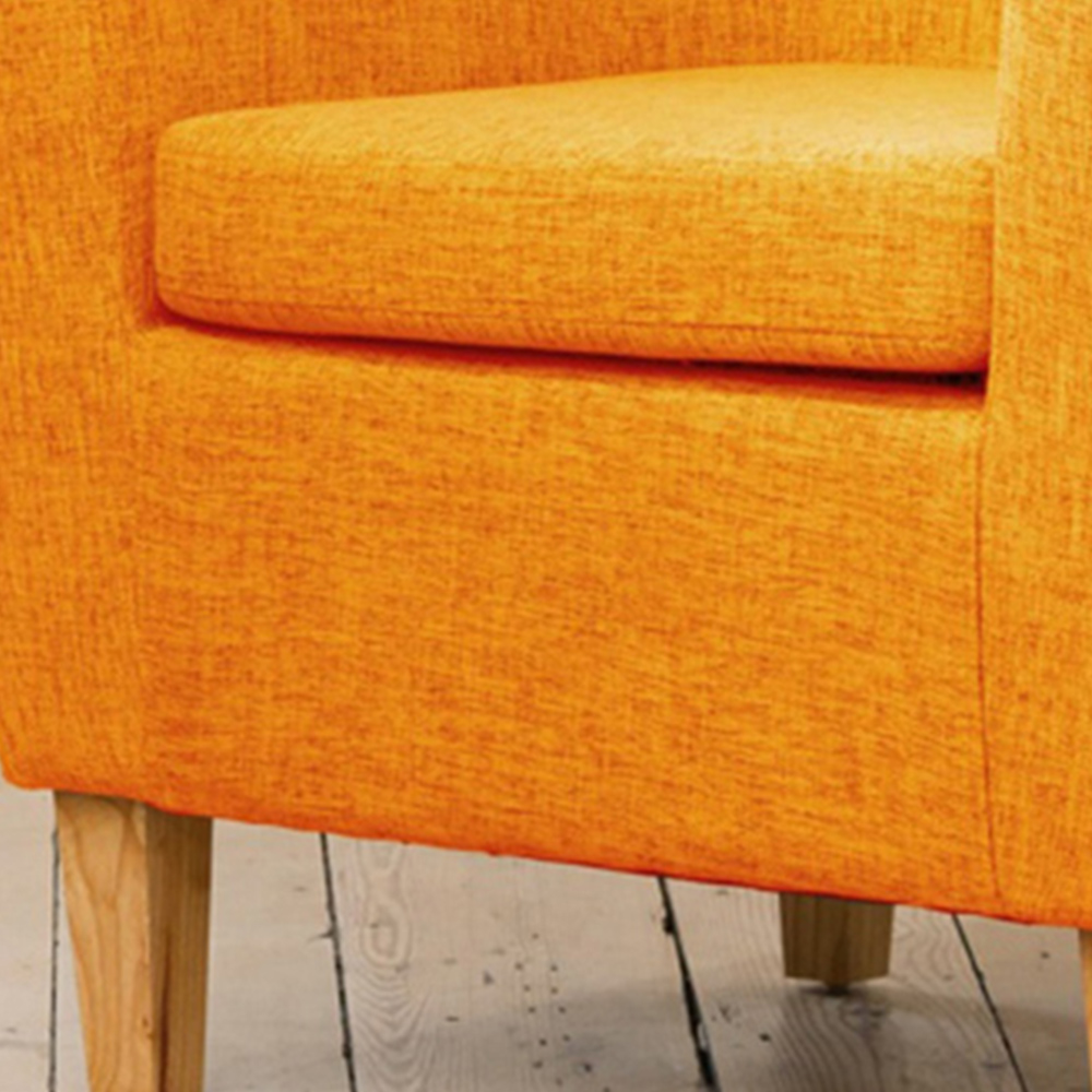 Artemis Home Alderwood Orange Hessian Tub Chair Image 2