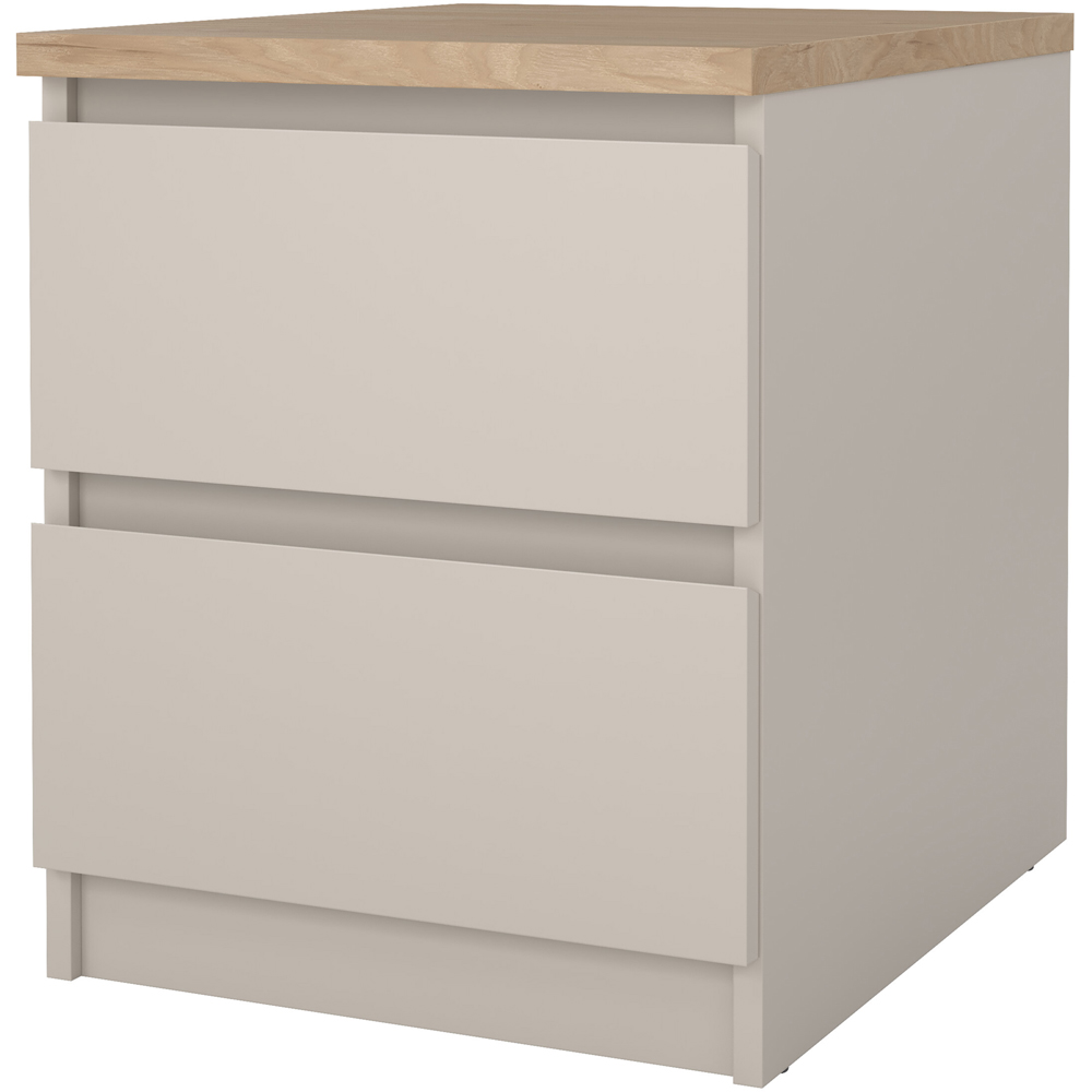 Florence Naia 2 Drawer Cashmere Jackson Hickory Bedside Table Image 4